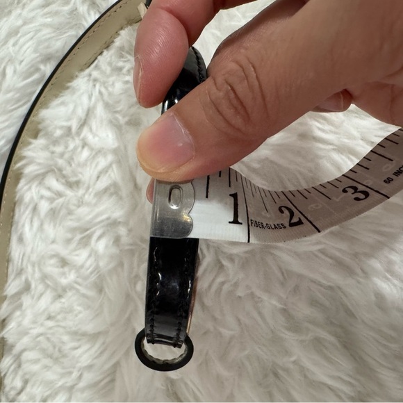 Escada Black Leather Belt with Gold Buckle Size 40 - Picture 14 of 16